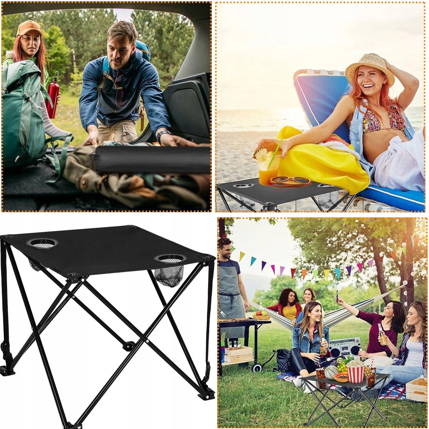 Stolik Wędkarski Turystyczny Składany Balkonowy Na Biwak Ryby Pod Namiot