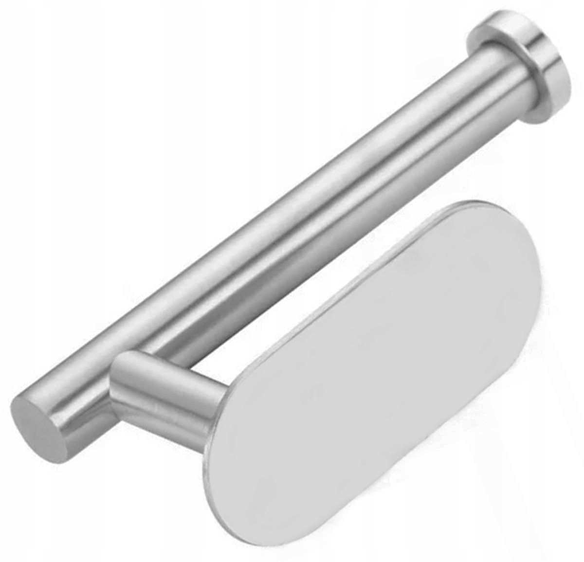 Uchwyt Wieszak Metal Na Papier Toaletowy Samoprzylepny Klej Srebrny Loft Wc