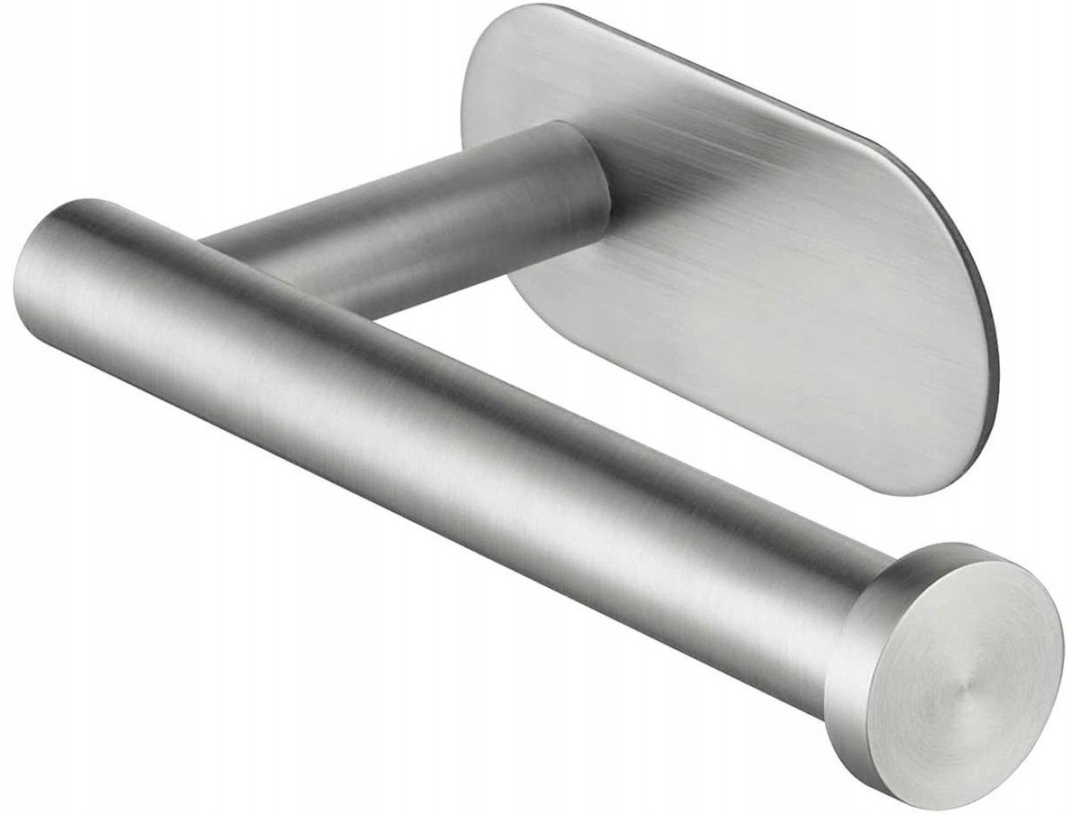 Uchwyt Wieszak Metal Na Papier Toaletowy Samoprzylepny Klej Srebrny Loft Wc