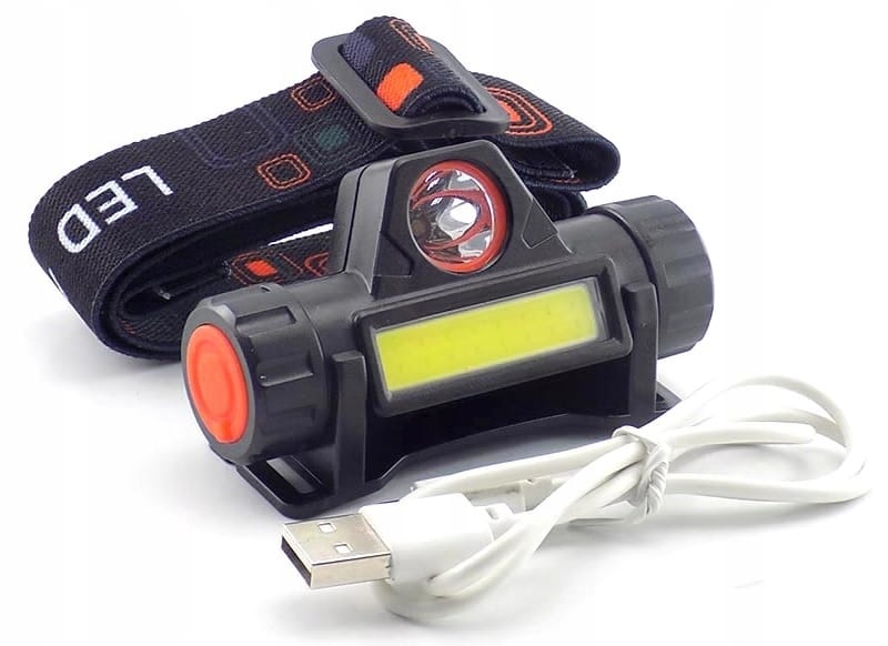 Latarka Czołowa 4w1 Czołówka Lampka Led Reflektor Z Magnesem I Akumulatorem