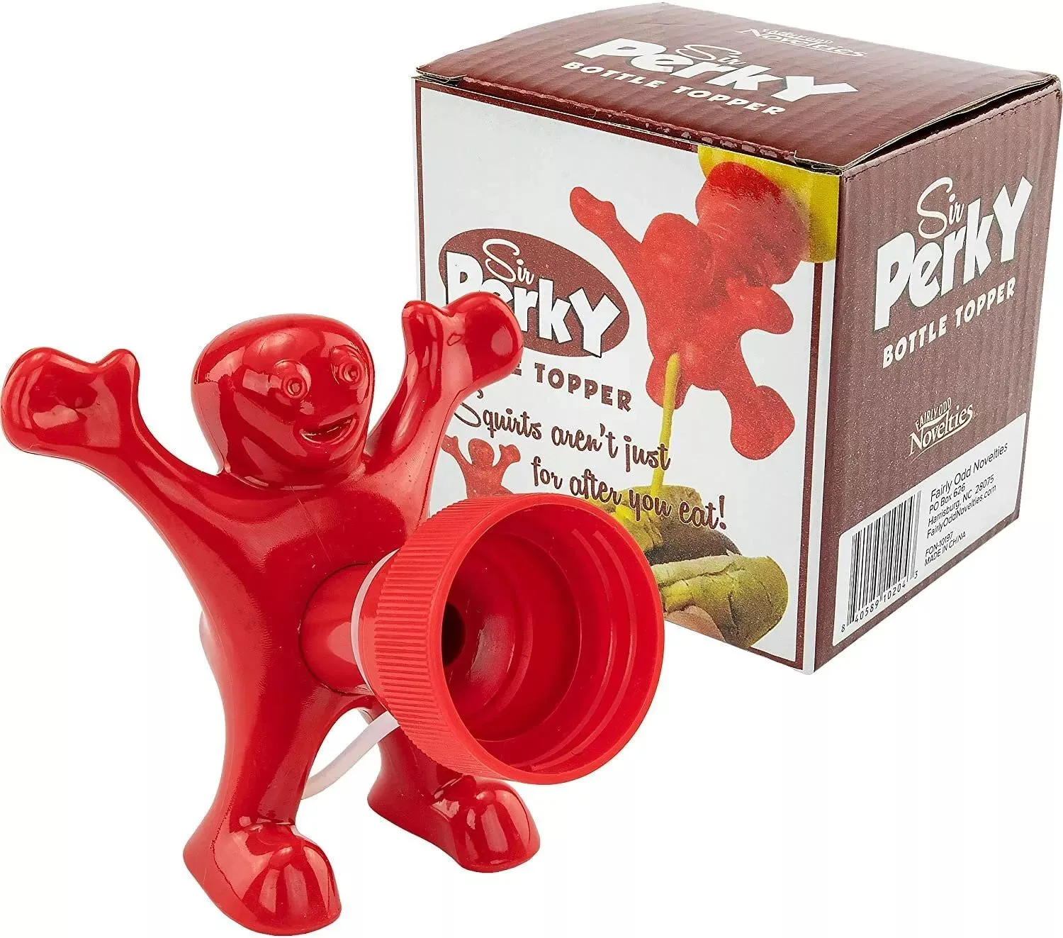 Śmieszna Nakładka Nakrętka Ludzik Fred Na Butelkę Sosy Z Zatyczką Sir Perky