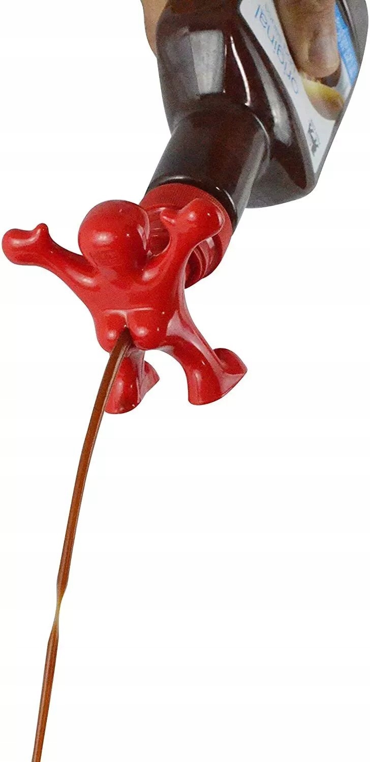 Śmieszna Nakładka Nakrętka Ludzik Fred Na Butelkę Sosy Z Zatyczką Sir Perky