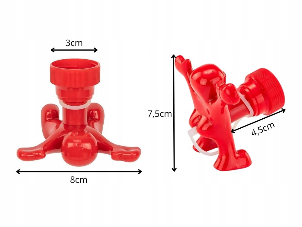 Śmieszna Nakładka Nakrętka Ludzik Fred Na Butelkę Sosy Z Zatyczką Sir Perky