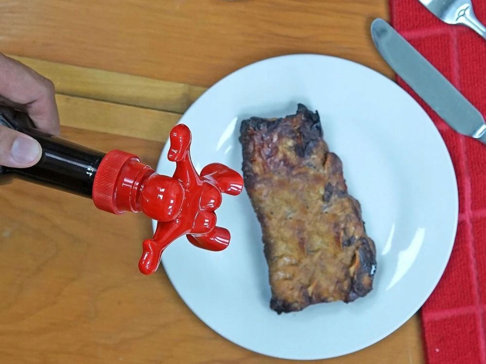 Śmieszna Nakładka Nakrętka Ludzik Fred Na Butelkę Sosy Z Zatyczką Sir Perky