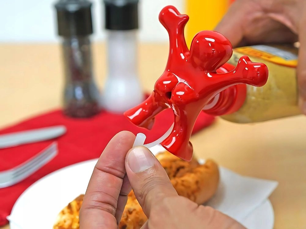 Śmieszna Nakładka Nakrętka Ludzik Fred Na Butelkę Sosy Z Zatyczką Sir Perky