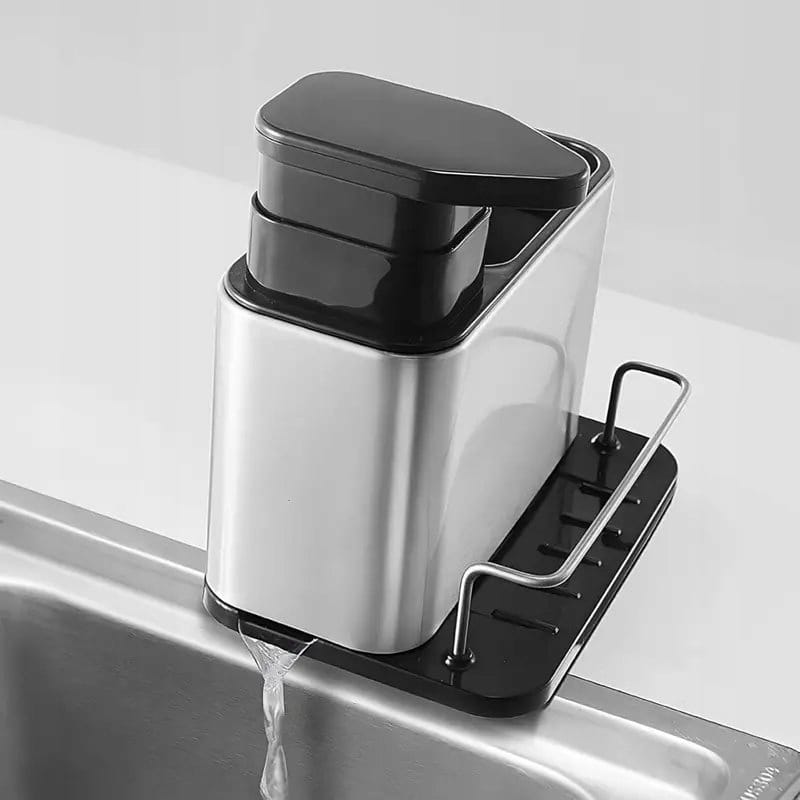 image-5316.jpeg Dozownik Kuchenny Płynu Do Naczyń Pojemnik Na Gąbkę Zmywak Ociekacz Na Zlew