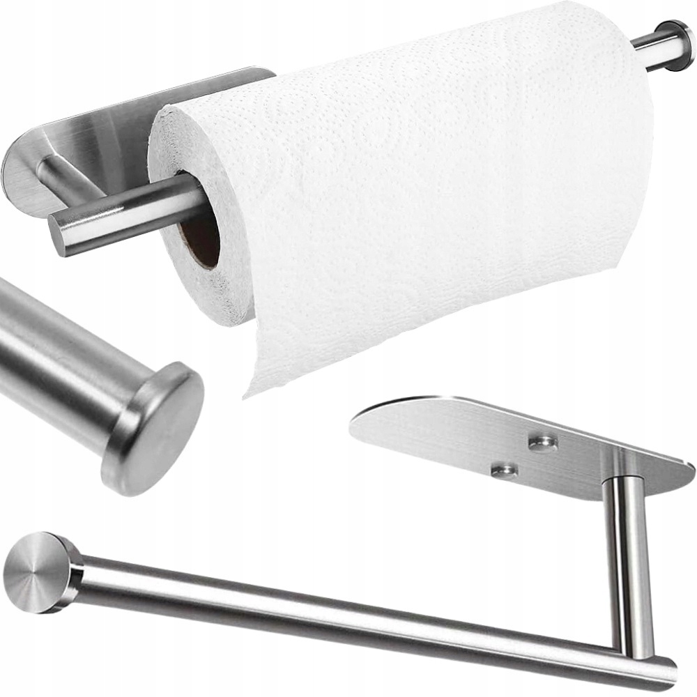 Wieszak Na Ręcznik Papierowy Uchwyt Na Papier Srebrny Loft Montaż Taśma