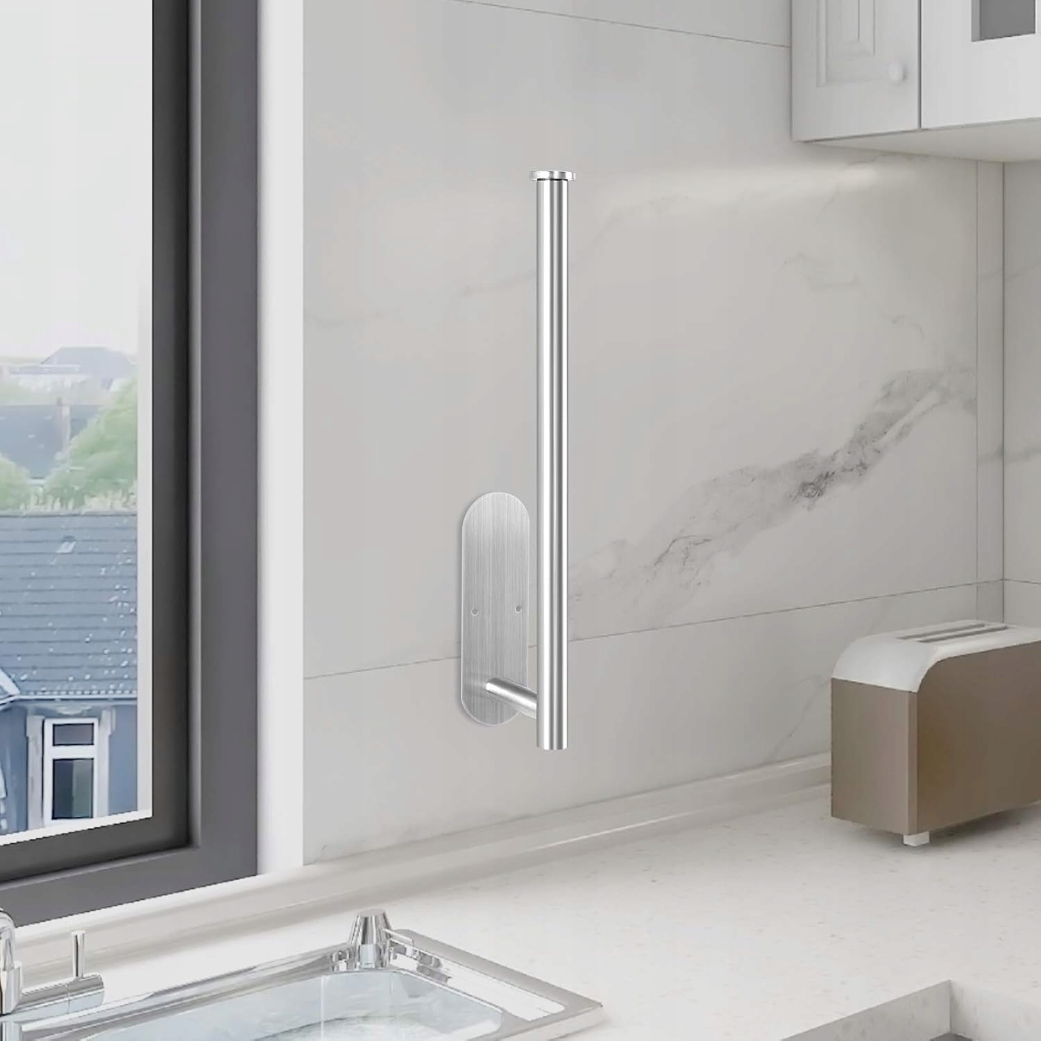 Wieszak Na Ręcznik Papierowy Uchwyt Na Papier Srebrny Loft Montaż Taśma