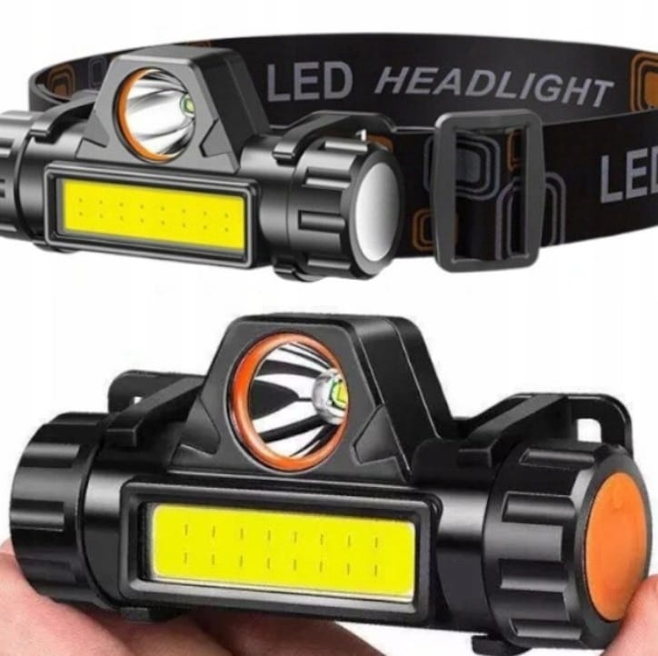 Latarka Czołowa 4w1 Czołówka Lampka Led Reflektor Z Magnesem I Akumulatorem