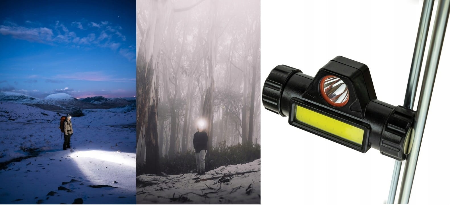 Latarka Czołowa 4w1 Czołówka Lampka Led Reflektor Z Magnesem I Akumulatorem