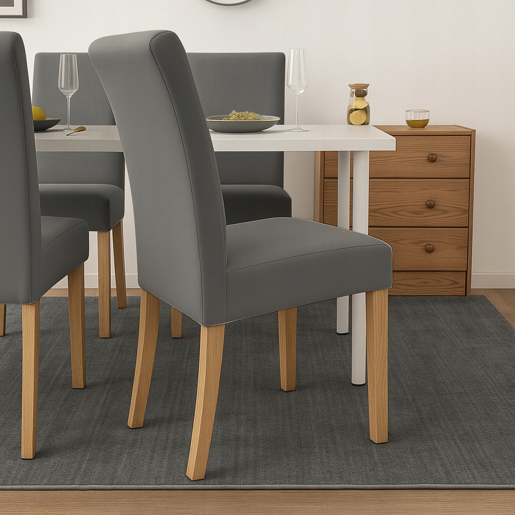 Pokrowiec Na Krzesło Szary Welur Uniwersalny Miękki Pokrowce Na Krzesła X6