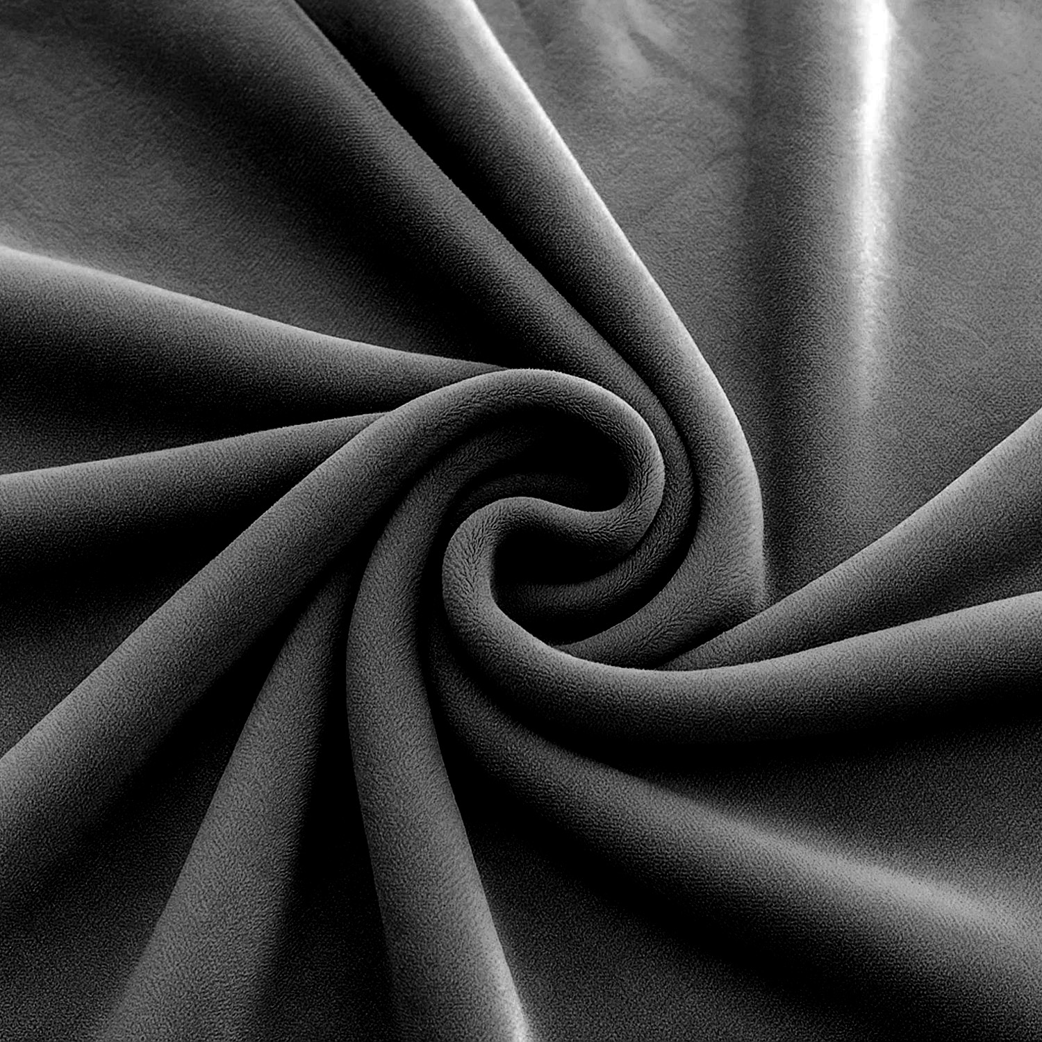 Pokrowiec Na Narożnik Kanapę Leżankę Ciemno Szary Welur Elastyczny 190-230