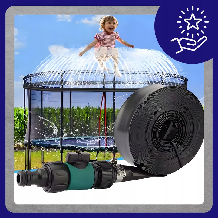 Zraszacz Ogrodowy Wodny Do Trampolin Kurtyna Wodna Mgiełka Chłądząca 12m