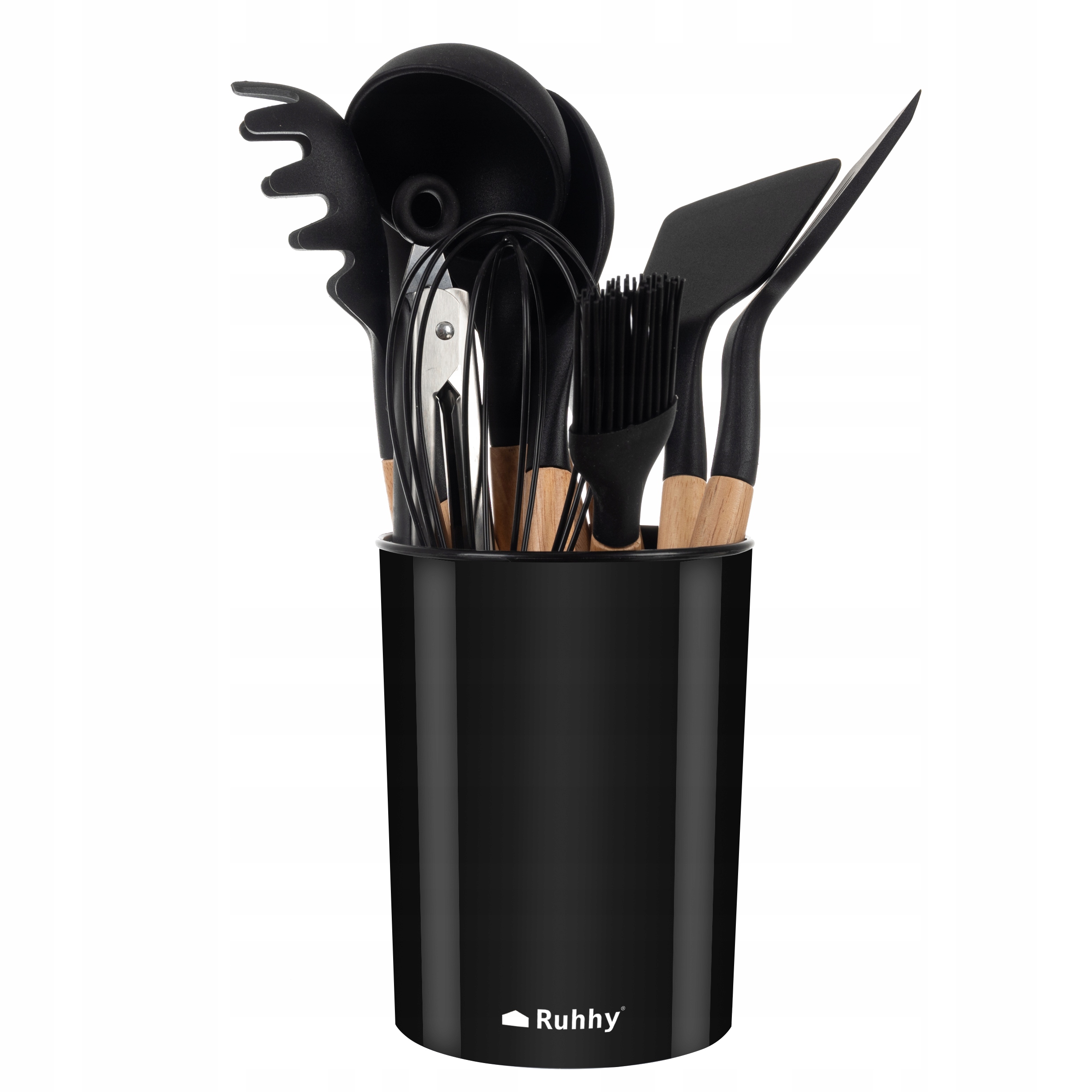 Zestaw 11 Silikonowych Akcesoriów Kuchennych W Stojaku 12 Elementów 230°c