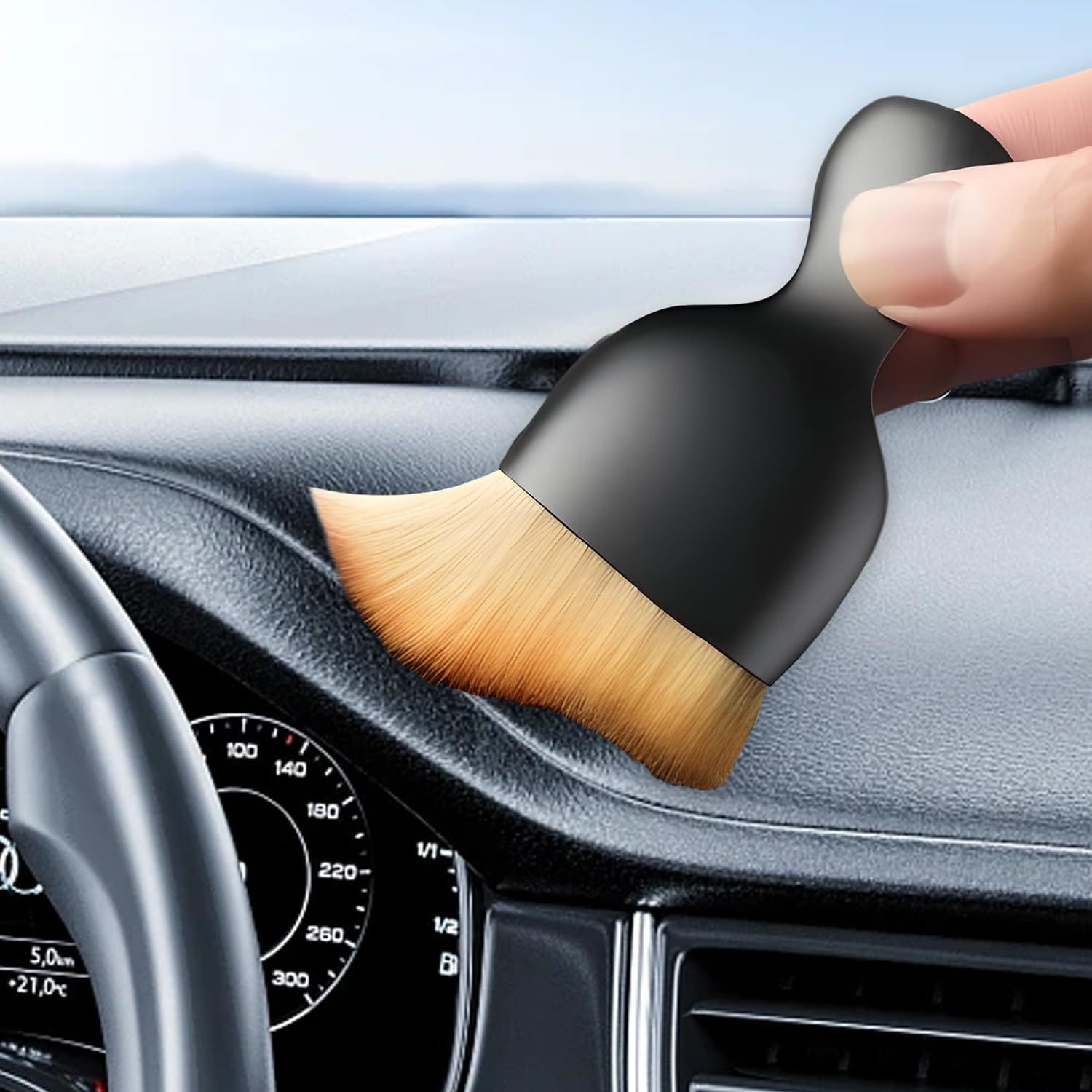 Zestaw Detailing Car 2w1 Do Auta Szczotka- Miękki Pędzelek Z Etui Do Auta