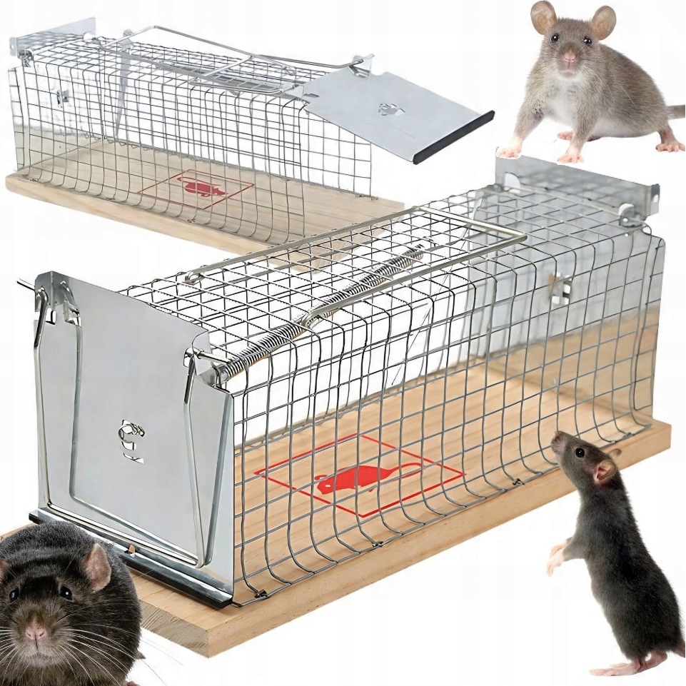 Pułapka Żywołapka Na Szczury Myszy Gryzonie Kuny Klatka Łapka Humanitarna