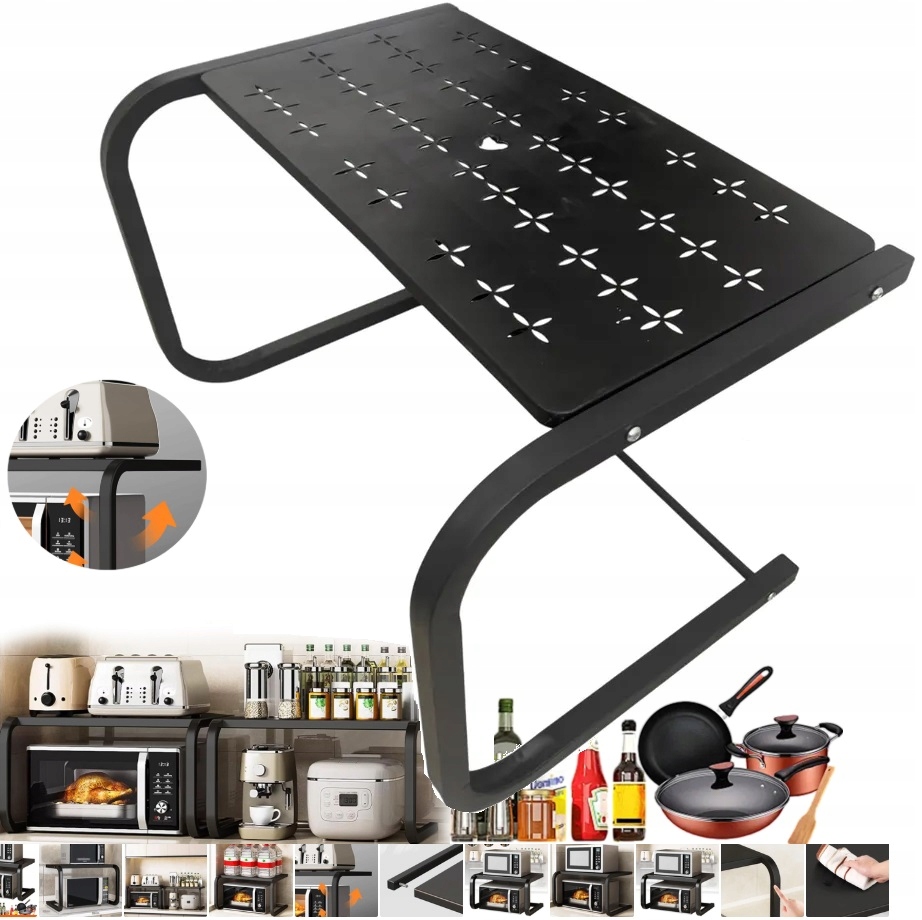 Półka Kuchenna Stojak Stelaż Nad Mikrofalówkę Mikrofalę Do Kuchni Regał