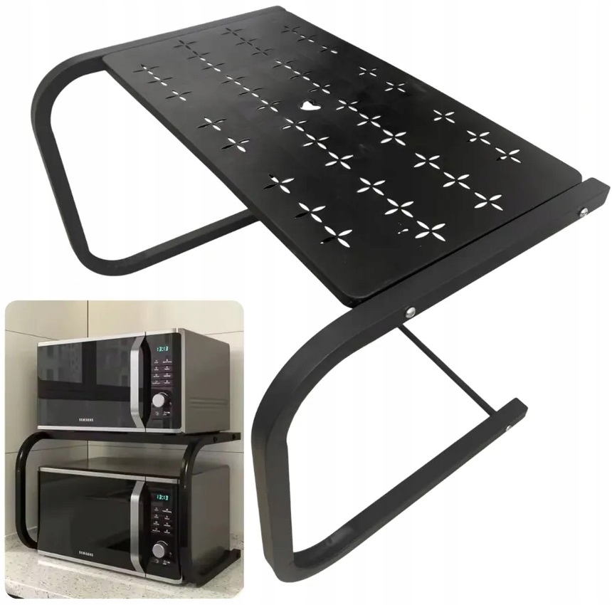 Półka Kuchenna Stojak Stelaż Nad Mikrofalówkę Mikrofalę Do Kuchni Regał