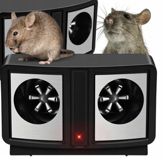 Ultradźwiękowy Odstraszacz Na Myszy Szczury Kuny Pająki 230m² Dual Sonic