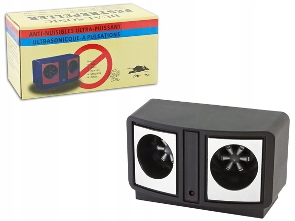 Ultradźwiękowy Odstraszacz Na Myszy Szczury Kuny Pająki 230m² Dual Sonic