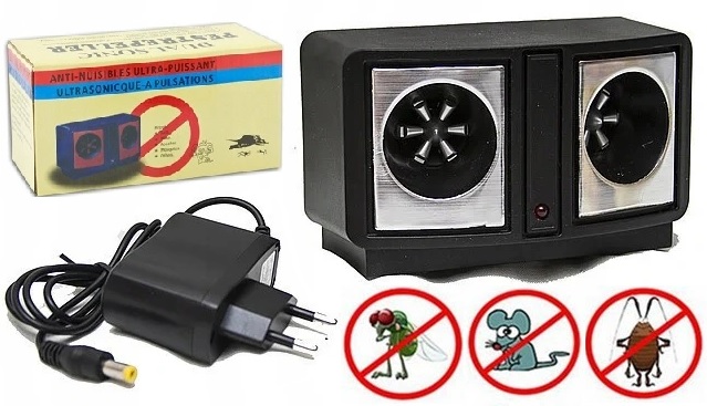 Ultradźwiękowy Odstraszacz Na Myszy Szczury Kuny Pająki 230m² Dual Sonic