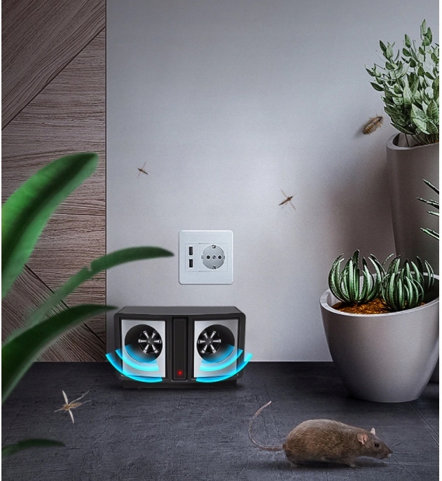 Ultradźwiękowy Odstraszacz Na Myszy Szczury Kuny Pająki 230m² Dual Sonic