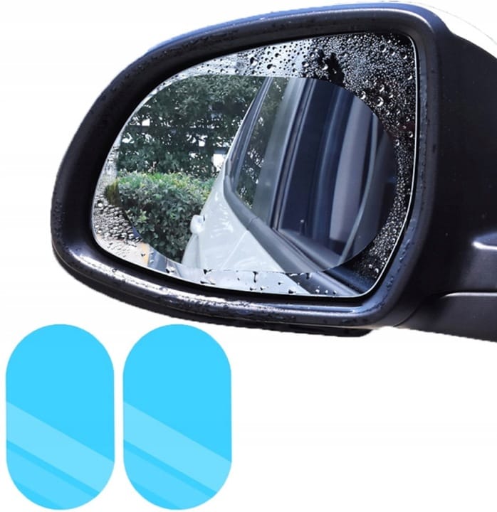 2x Nano Folia Naklejka Wodoodporna Na Lusterka Lusterko Deszcz Para Jakość