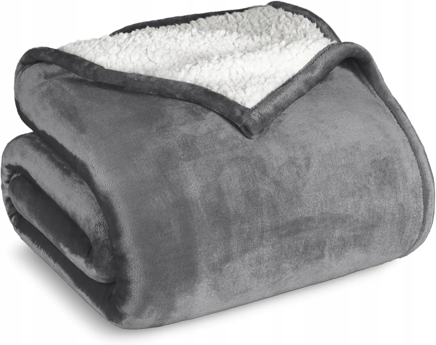 Koc Polarowy Dwustronny 150x200 Baranek Ciepły Zimowy Narzuta Pled Sherpa