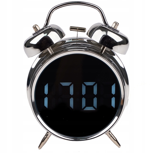 Budzik Retro Zegar Eletroniczny Cyfrowy Wyrażny Głóśny Klasyk Stojący Led