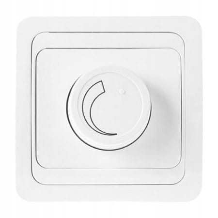 Ściemniacz Obrotowy Regulator Obrotowy Podtynkowy Do Żarówek Biały 230v