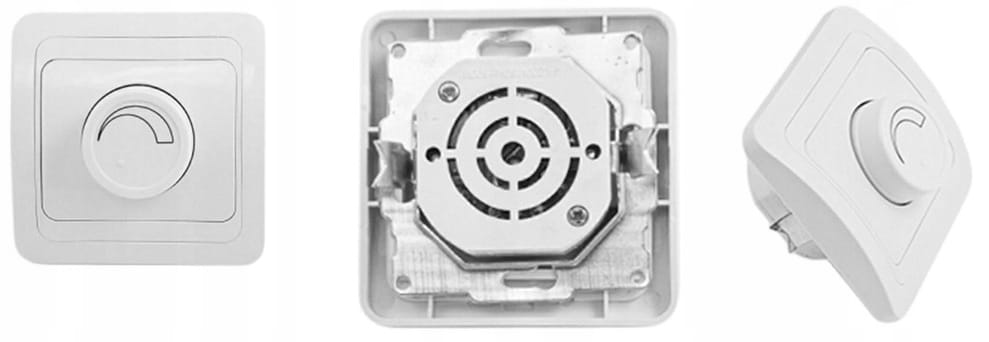 Ściemniacz Obrotowy Regulator Obrotowy Podtynkowy Do Żarówek Biały 230v