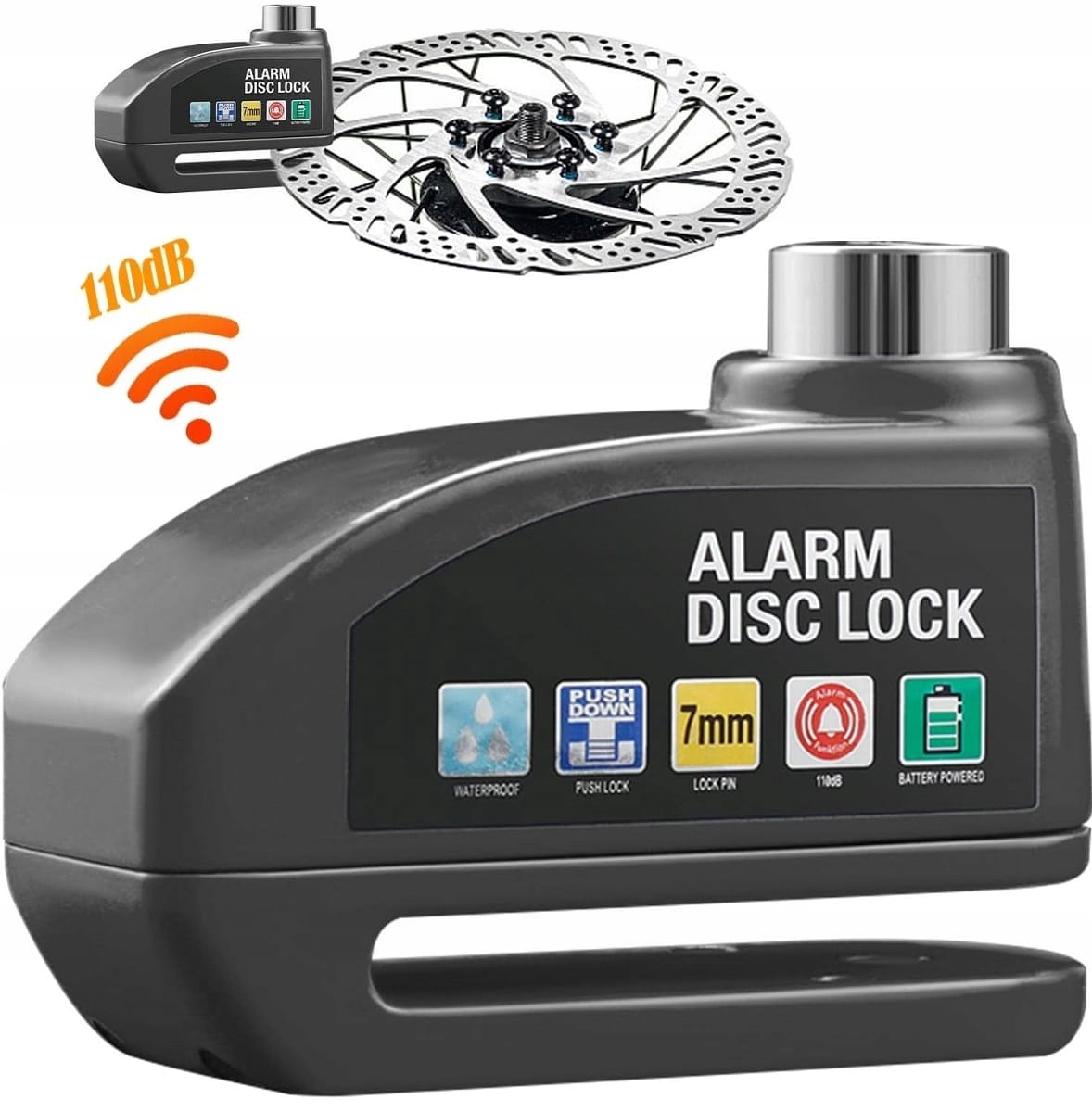 Blokada Alarm Do Tarczy Hamulcowej Do Motocykla Na Rower Skuter Motor