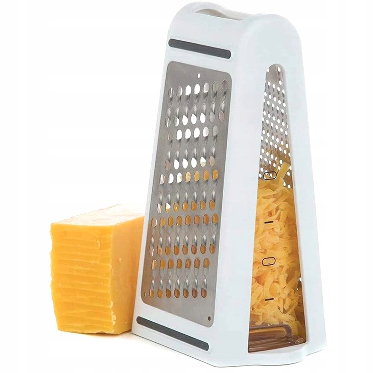 Tarka Stalowa Z Pojemnikiem Kuchenna Do Tarcia Sera Warzyw Owoców