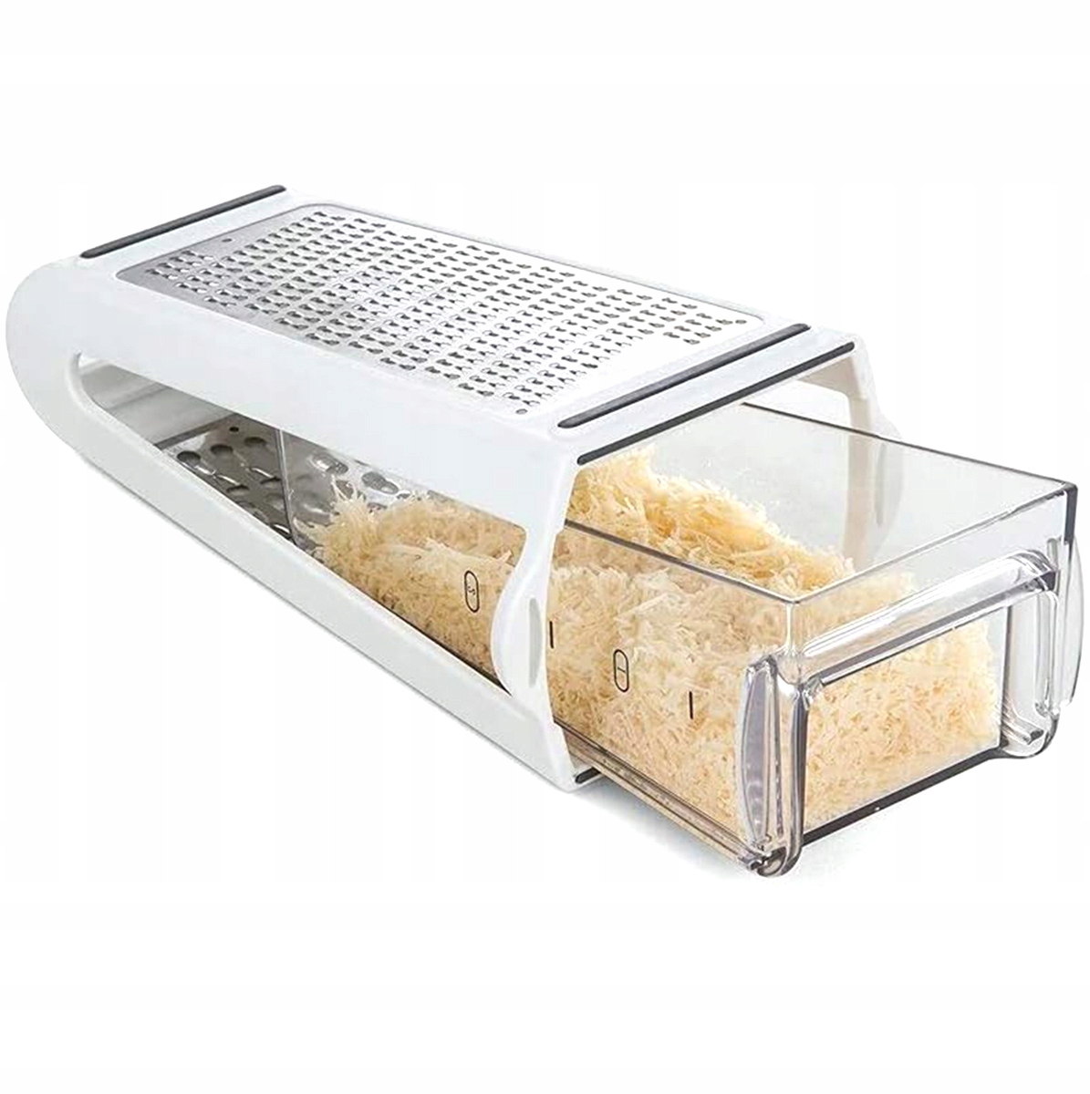 Tarka Stalowa Z Pojemnikiem Kuchenna Do Tarcia Sera Warzyw Owoców