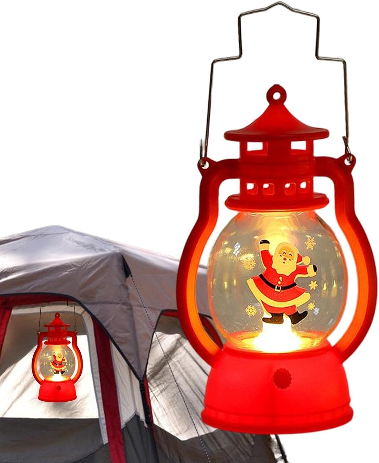 Lampion Led Latarnia Baterie Mikołaj Świąteczna Dekoracja Boże Narodzenie