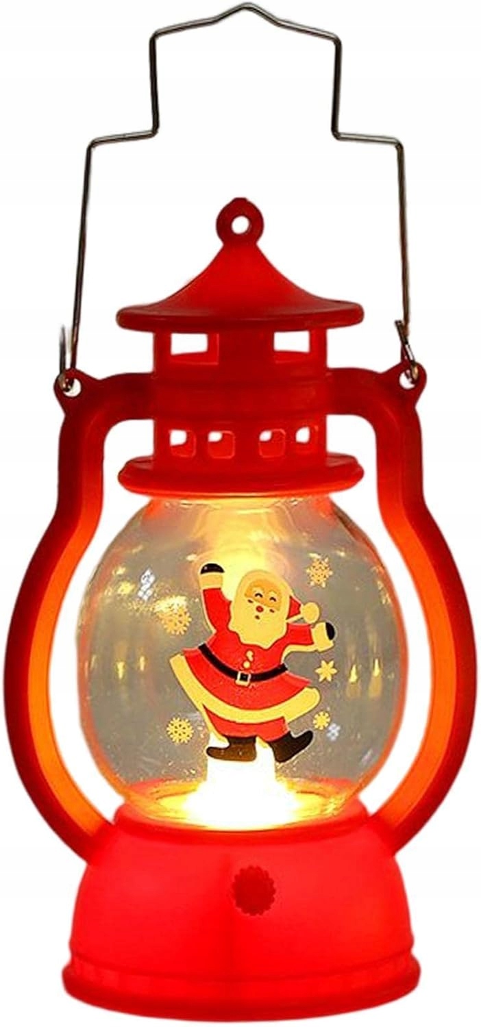 Lampion Led Latarnia Baterie Mikołaj Świąteczna Dekoracja Boże Narodzenie
