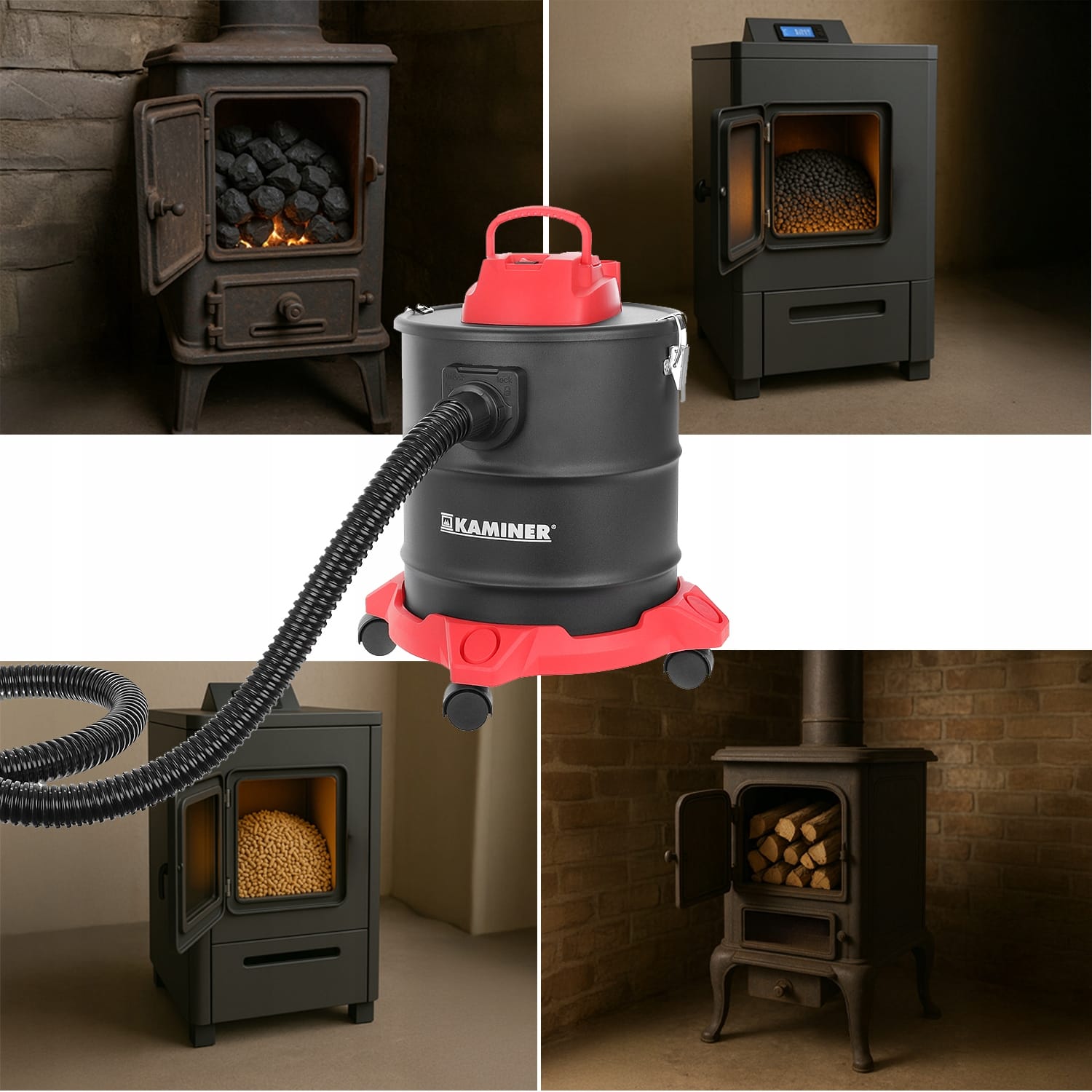 Odkurzacz Przemysłowy Bezworkowy Do Kominka Popiołu Pieca Żaroodporny 20l