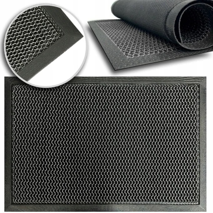 Wycieraczka Pod Drzwi Mata Wejściowa Zewnętrzna Mocna Pcv 3d Siatka 60x90cm
