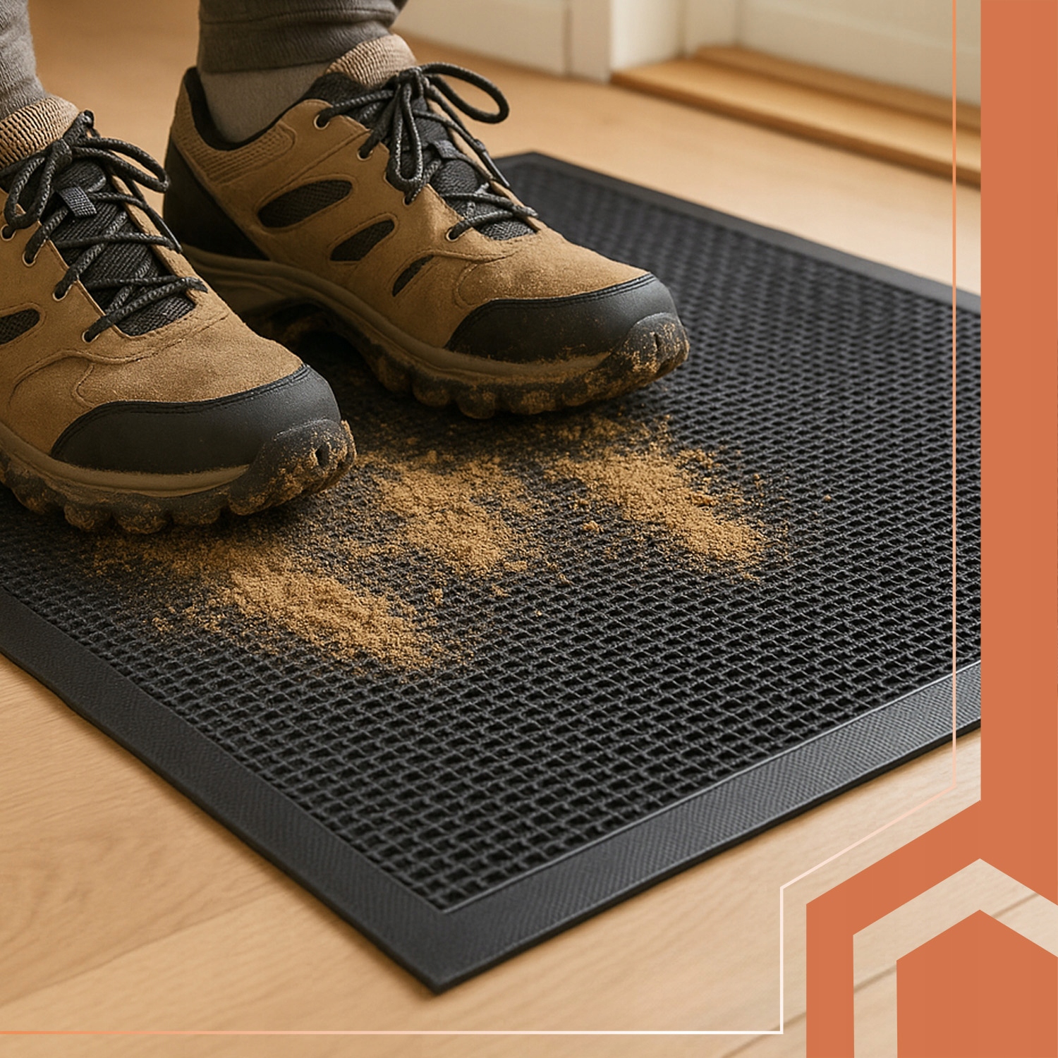 Wycieraczka Pod Drzwi Mata Wejściowa Zewnętrzna Mocna Pcv 3d Siatka 60x90cm