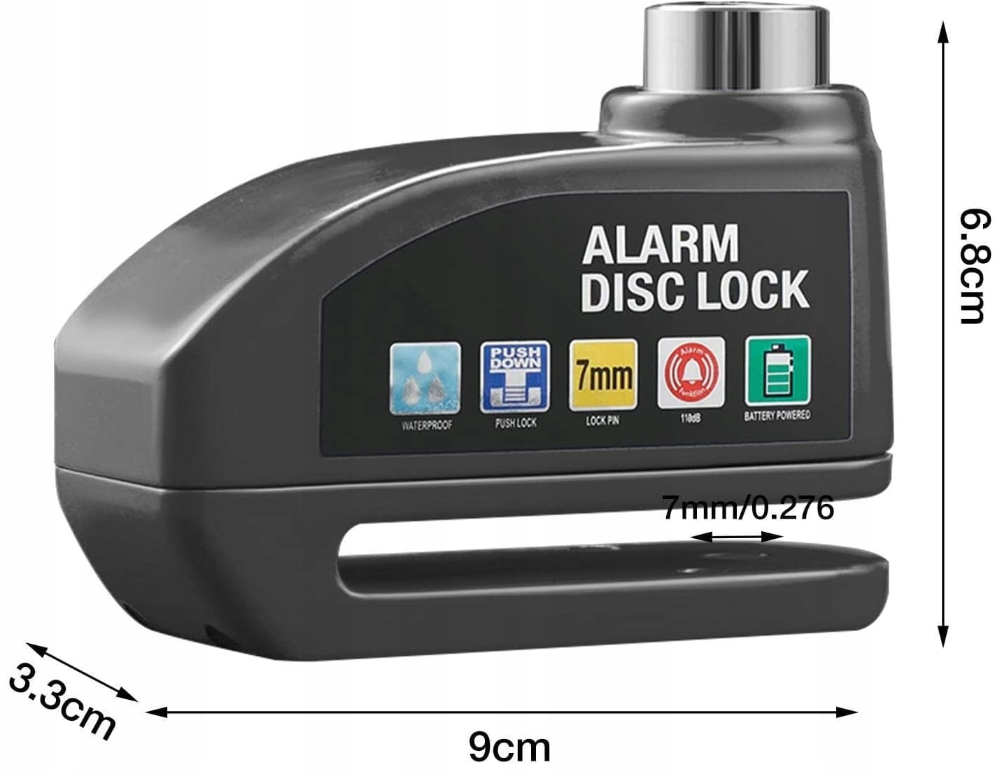 Blokada Alarm Do Tarczy Hamulcowej Do Motocykla Na Rower Skuter Motor