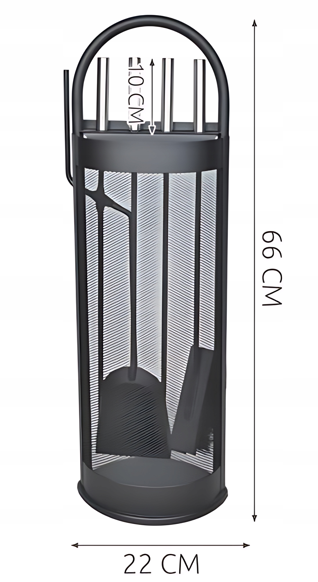 Przybory Kominkowe Akcesoria Do Kominka Stojak Zestaw 5w1 Metalowy Do Pieca