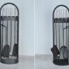 Przybory Kominkowe Akcesoria Do Kominka Stojak Zestaw 5w1 Metalowy Do Pieca