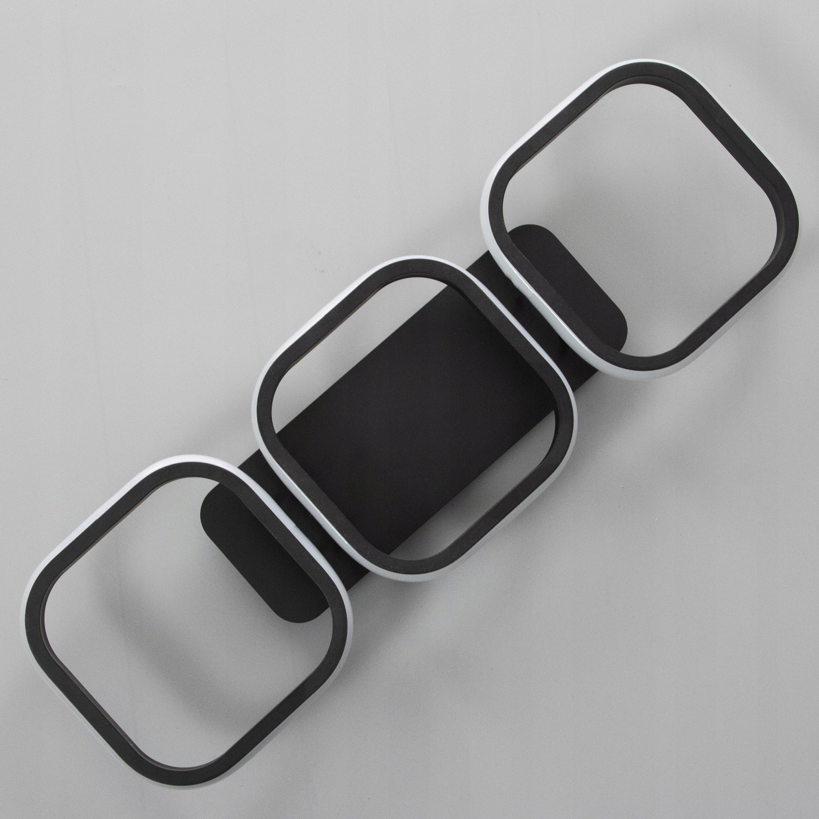 Nowoczesna Lampa Sufitowa Wisząca Led Kwadrat Plafon Żyrandol Modern Czarna