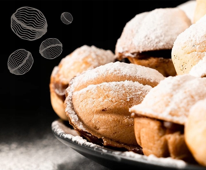 Opiekacz Forma Do Pieczenia Orzeszków Żeliwna Na Gaz Elektryczna 16 Połówek