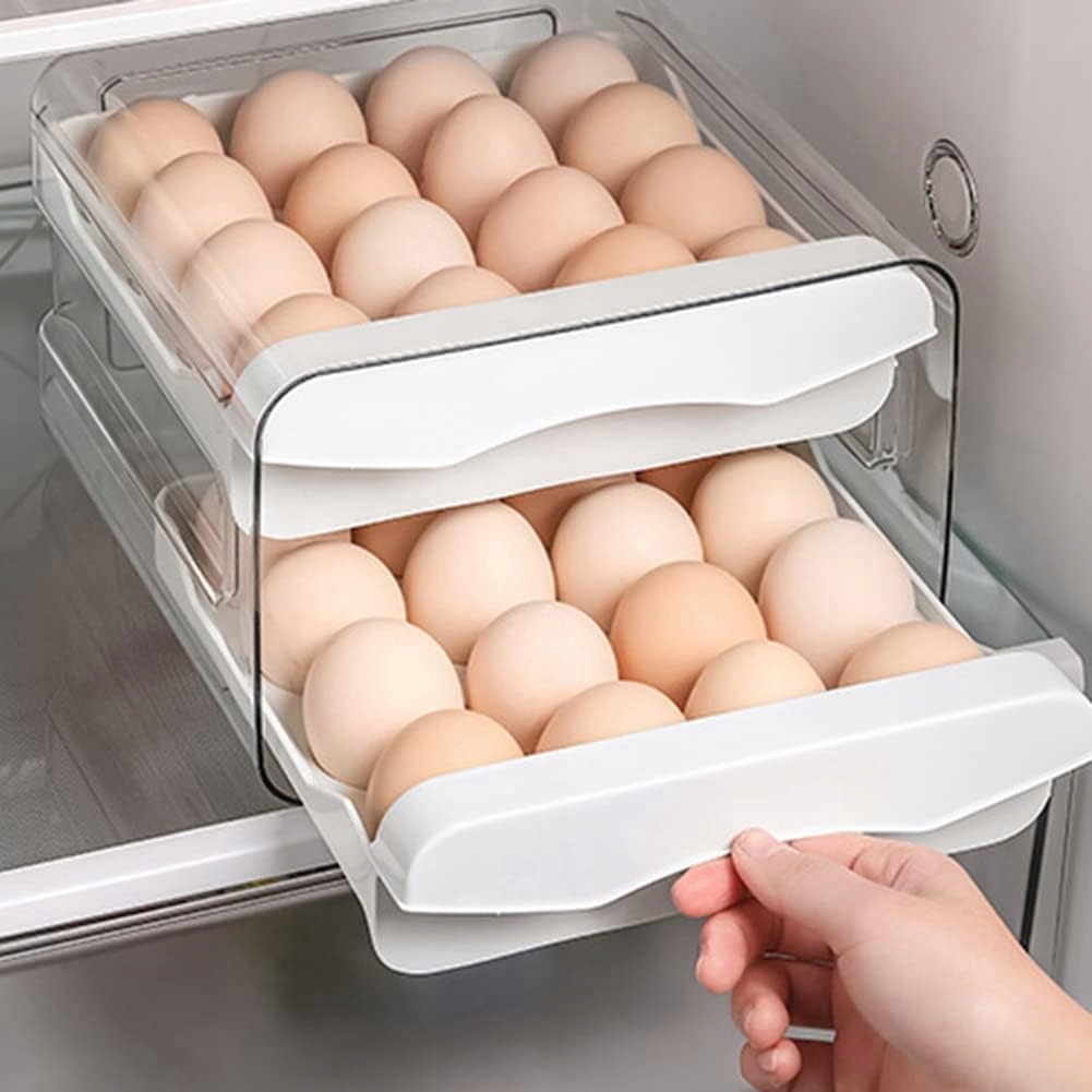 Pojemnik Do Jajek Na Jajka Pudełko Organizer Kuchenny Do Lodówki Piętrowy