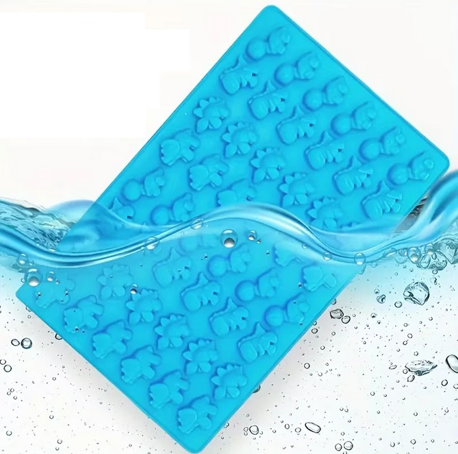 Foremka Silikonowa Na Żelki Dinozaury Z Pipetą 48 Żelków Żelowe Dino