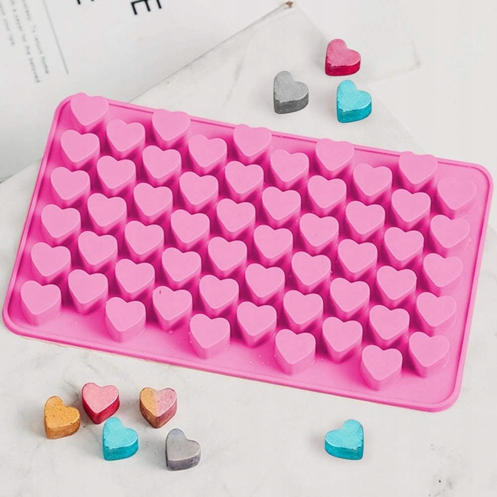 Foremka Silikonowa Na Żelki Sercaz Pipetą 55 Żelków Żelowe Serduszka