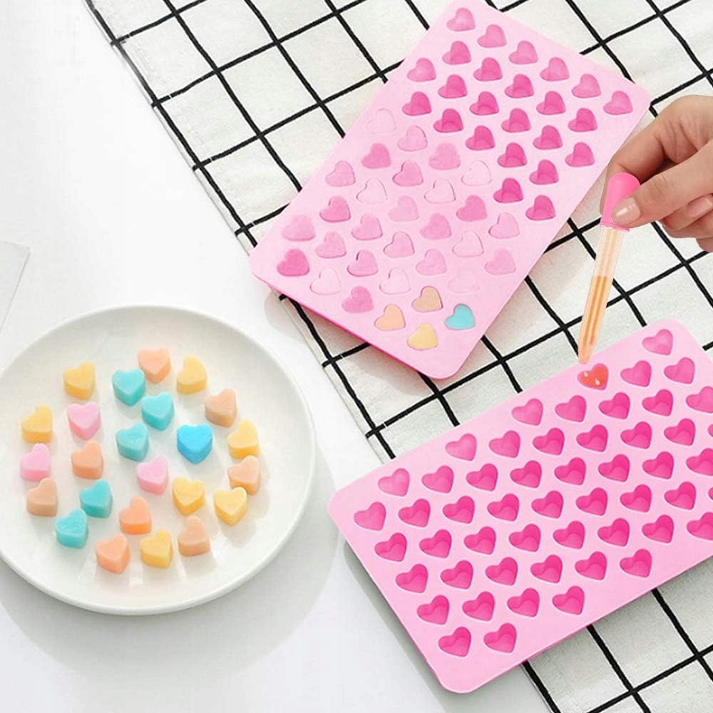 Foremka Silikonowa Na Żelki Sercaz Pipetą 55 Żelków Żelowe Serduszka