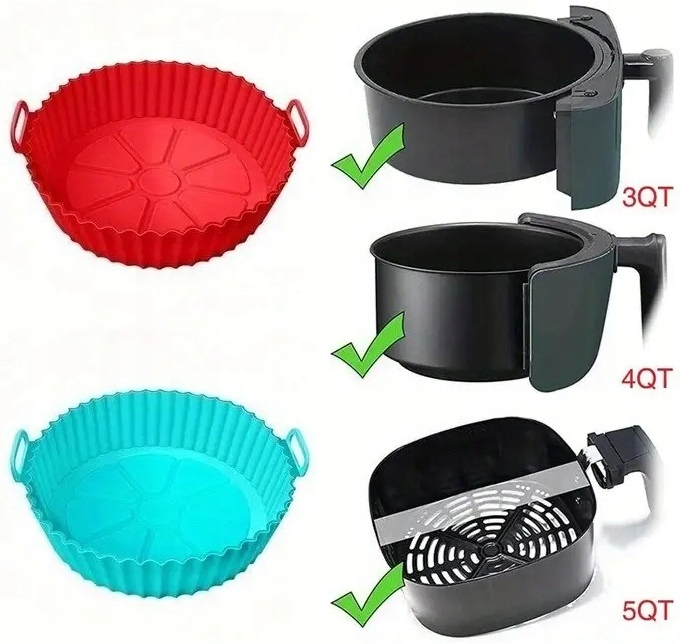 Forma Foremka Silikonowa Wkład Do Air Fryer Frytkownicy Beztłuszczowej