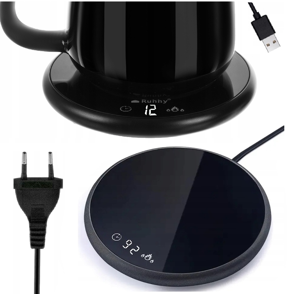 Elektryczny Podgrzewacz Do Kawy Herbaty Kubek Łyżka Zestaw Na Prezent Box